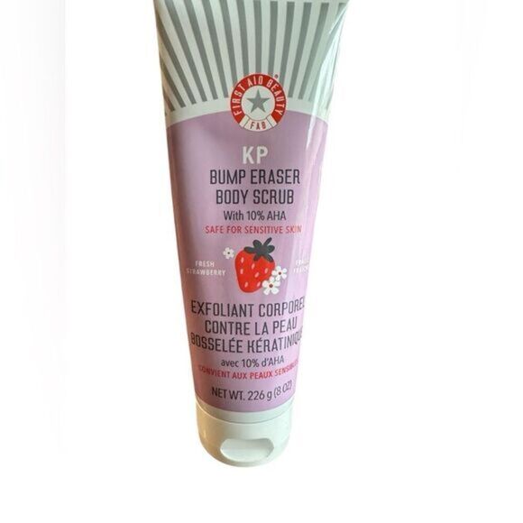 NIB First Aid Beauty KP Bump Eraser Body Scrub Exfoliate Strawberry - Full Size - Picture 1 of 11